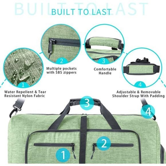 TRAVEL Duffle Bag For Men, H Light Green - Picture 3 of 7